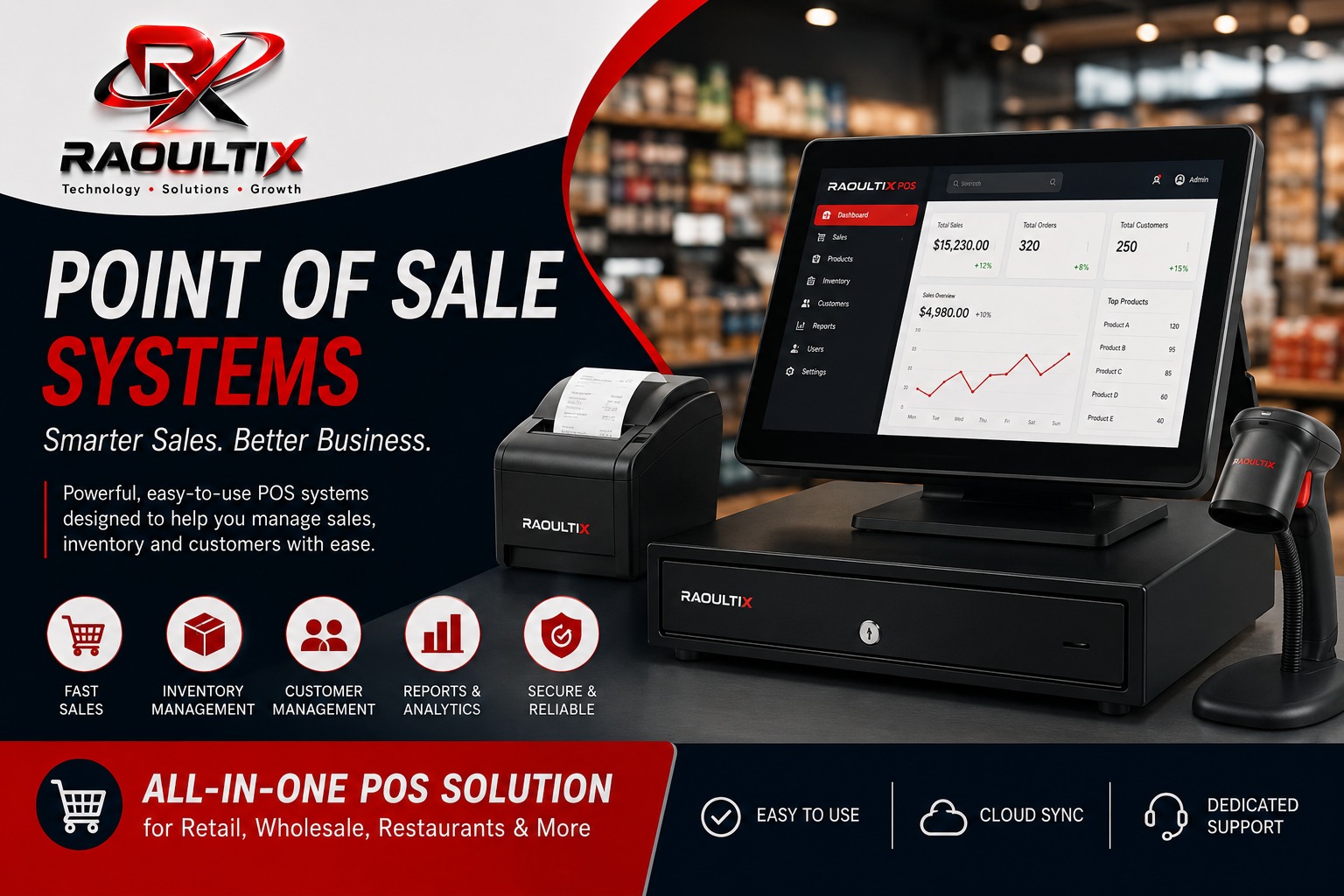 Raoultix POS systems flyer